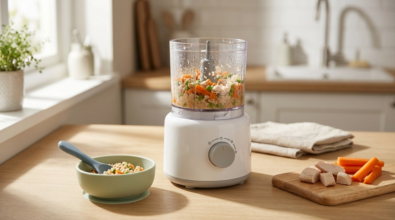 2-Speed Stainless Blade Meat Grinder for Baby Food Prep