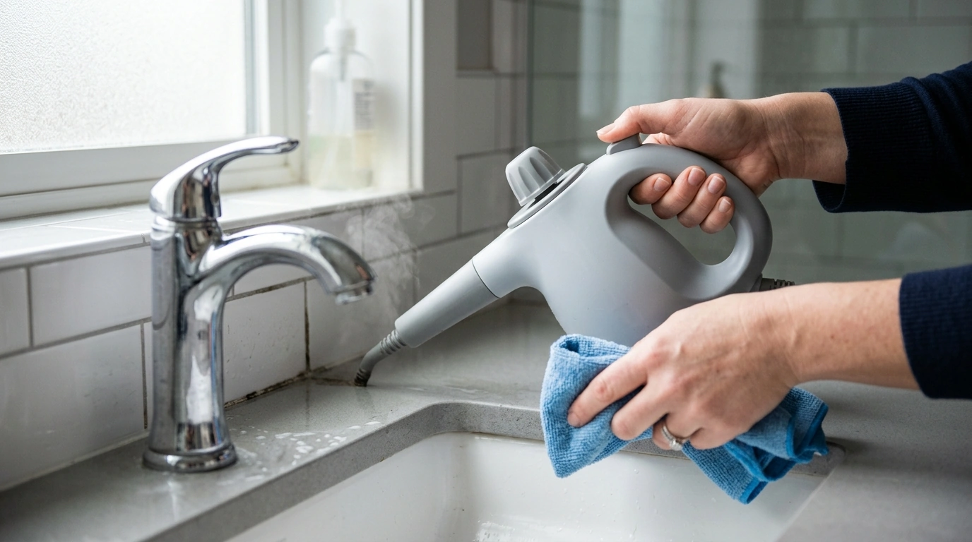 Handheld Steam Cleaner for Grout, Fixtures & Tight Spots