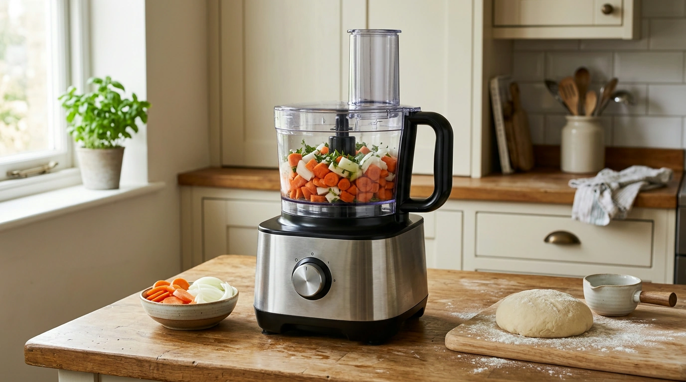 9-Cup Food Processor (600W): Chop, Slice & Knead Fast