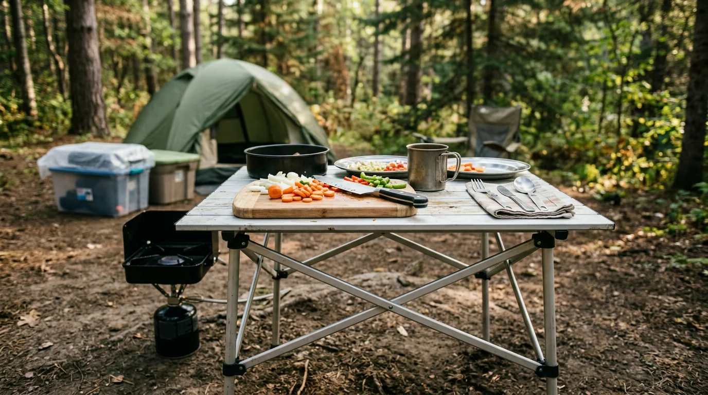Portable Folding Camping Table for Easy Camp Cooking