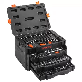 450-Piece Mechanics Tool Set: One Case for Every Fix